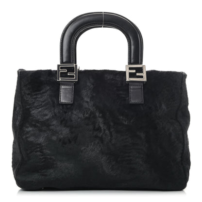 Fendi Calf Hair Small FF Tote Black 1 of 14