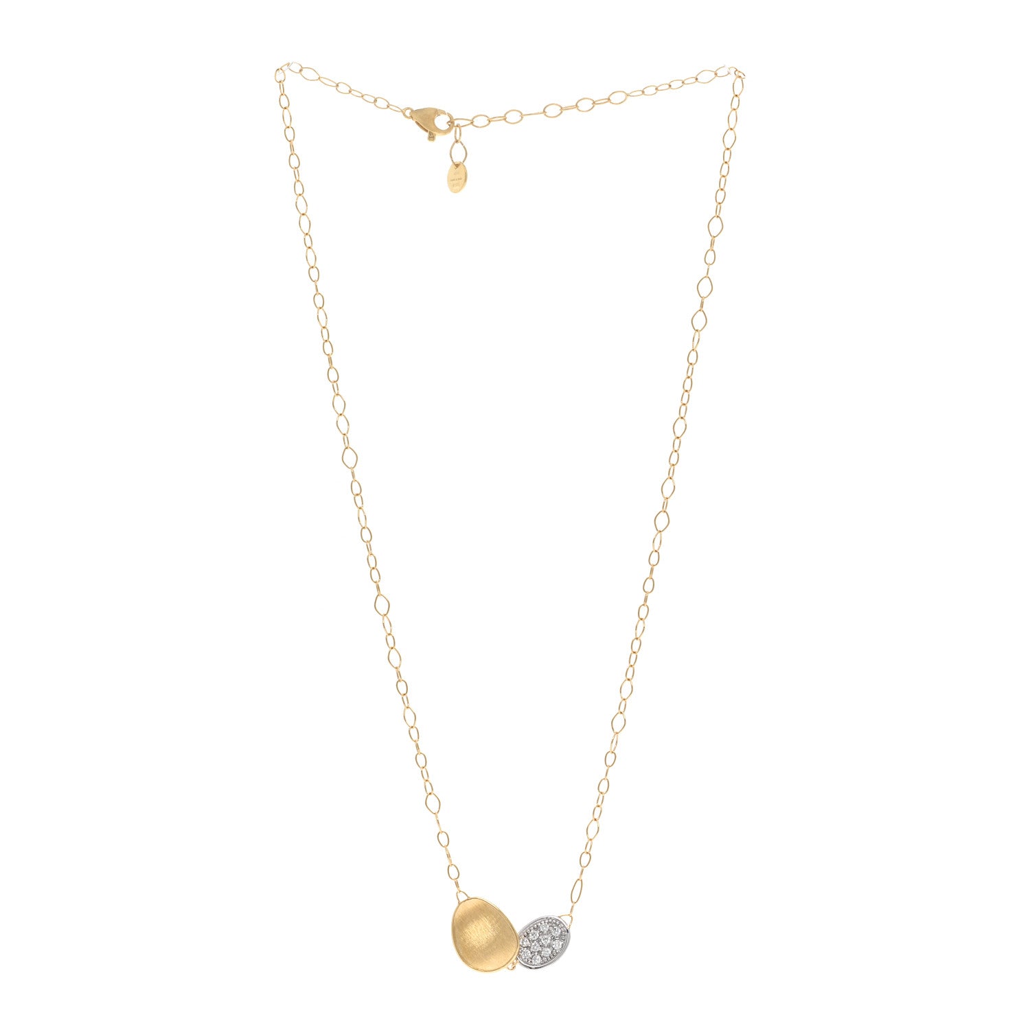 Marco Bicego 18K Yellow White Gold Diamond Lunaria Necklace