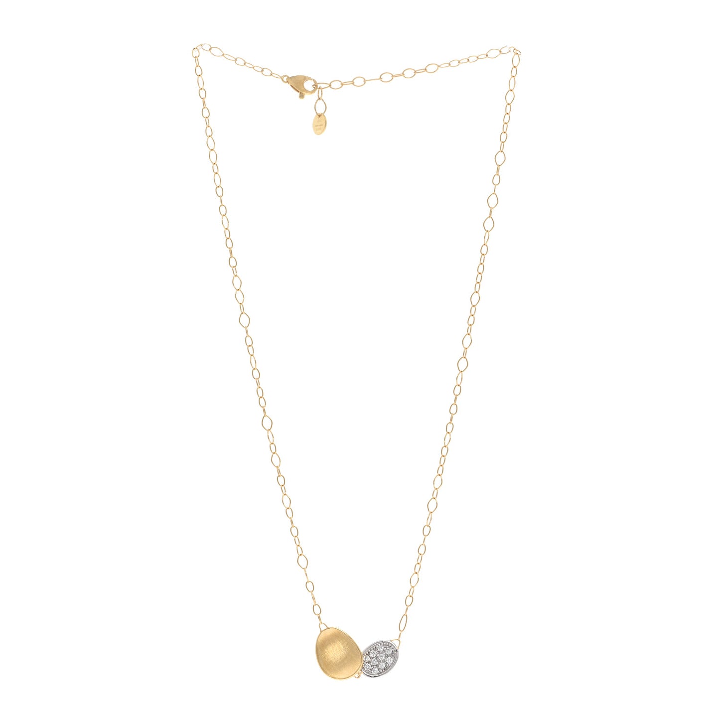 18K Yellow White Gold Diamond Lunaria Necklace