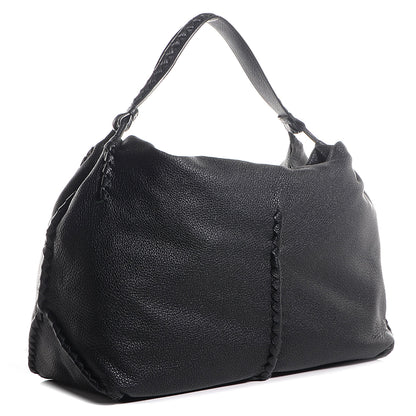 Bottega Veneta Washed Cervo Shoulder Bag Dark Navy 3 of 8