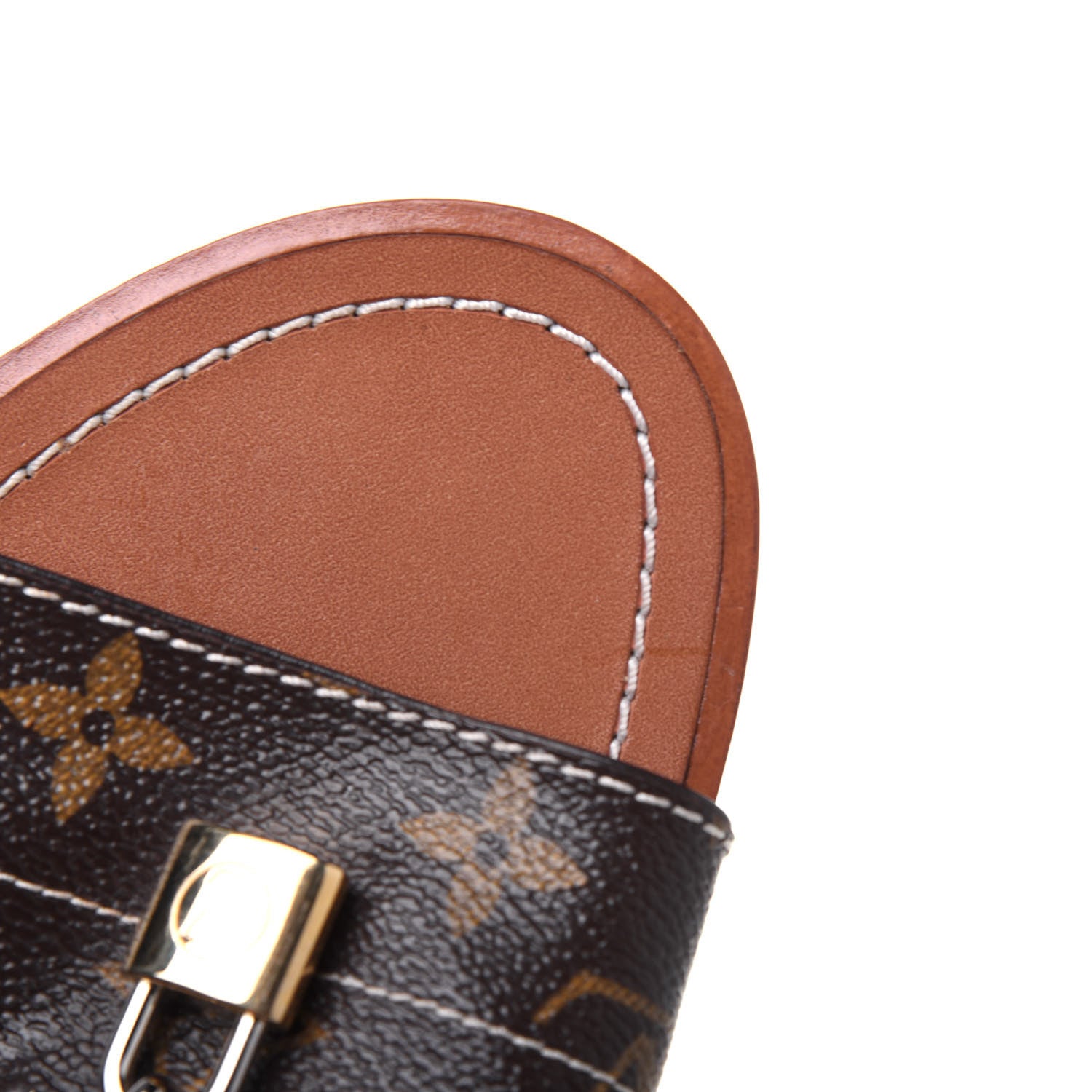 Louis Vuitton Monogram Lock It Flat Mules 39 Brown 14 of 16