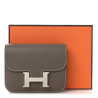 Hermes Evercolor Constance Slim Wallet Etoupe 10 of 10