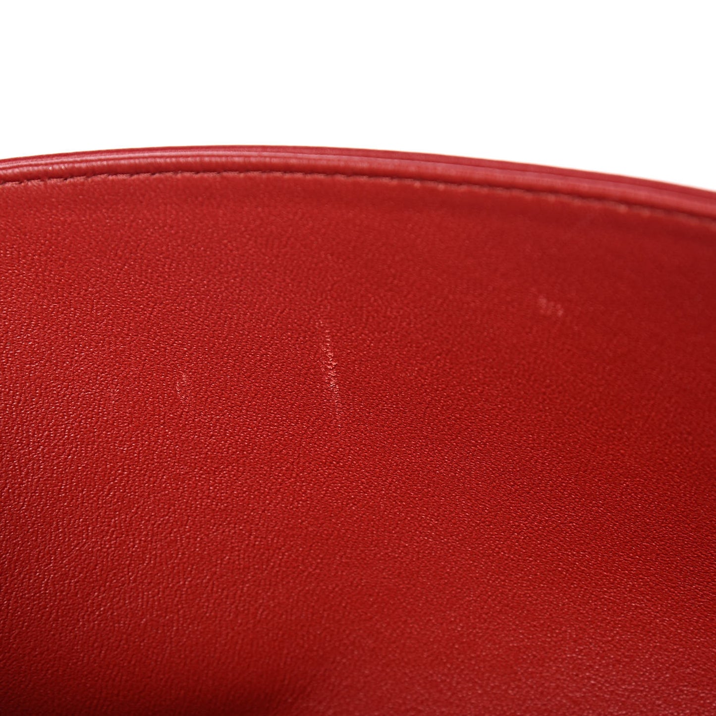 Lambskin Quilted Jumbo Double Flap Red