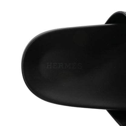 Hermes Calfskin Womens Chypre Sandals 39 Black 8 of 9