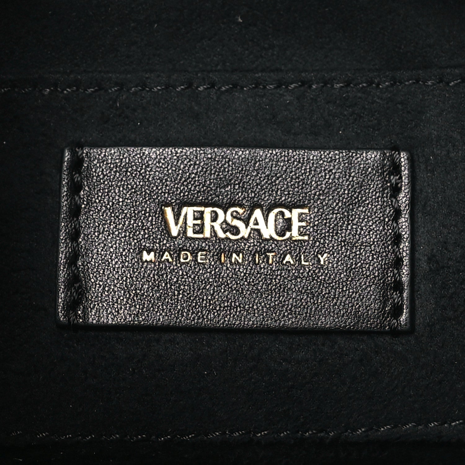 Versace Lambskin Bowling Bag Black 6 of 9