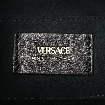 Versace Lambskin Bowling Bag Black 6 of 9