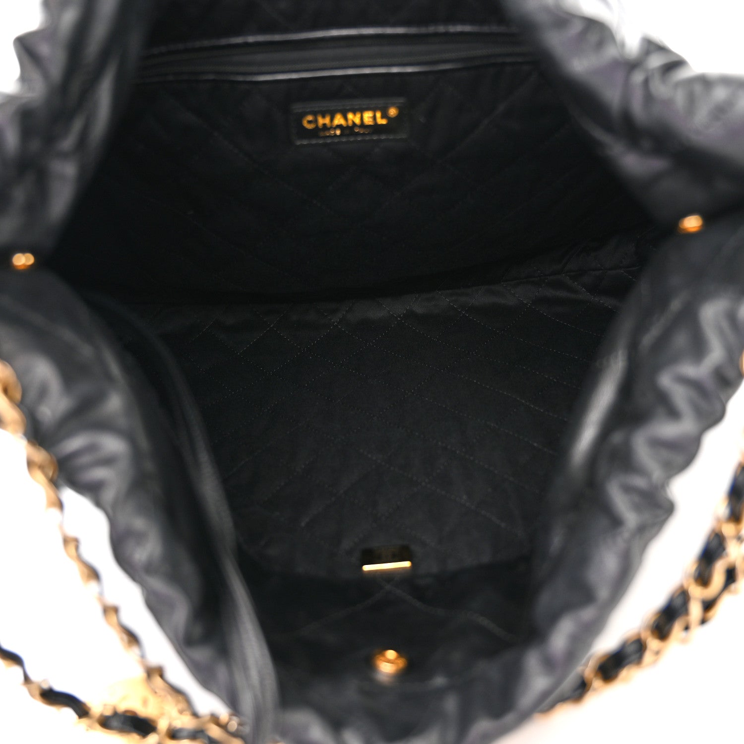 Chanel Shiny Calfskin Quilted Chanel 22 Black 6 of 11