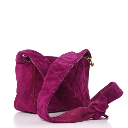 Chanel Suede Quilted CC Camera Crossbody Purple 3 of 13