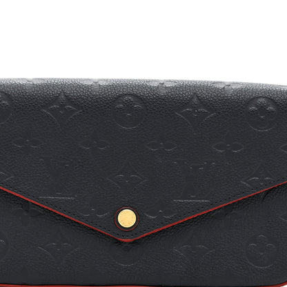 Louis Vuitton Empreinte Pochette Felicie Chain Wallet Marine Rouge 9 of 11