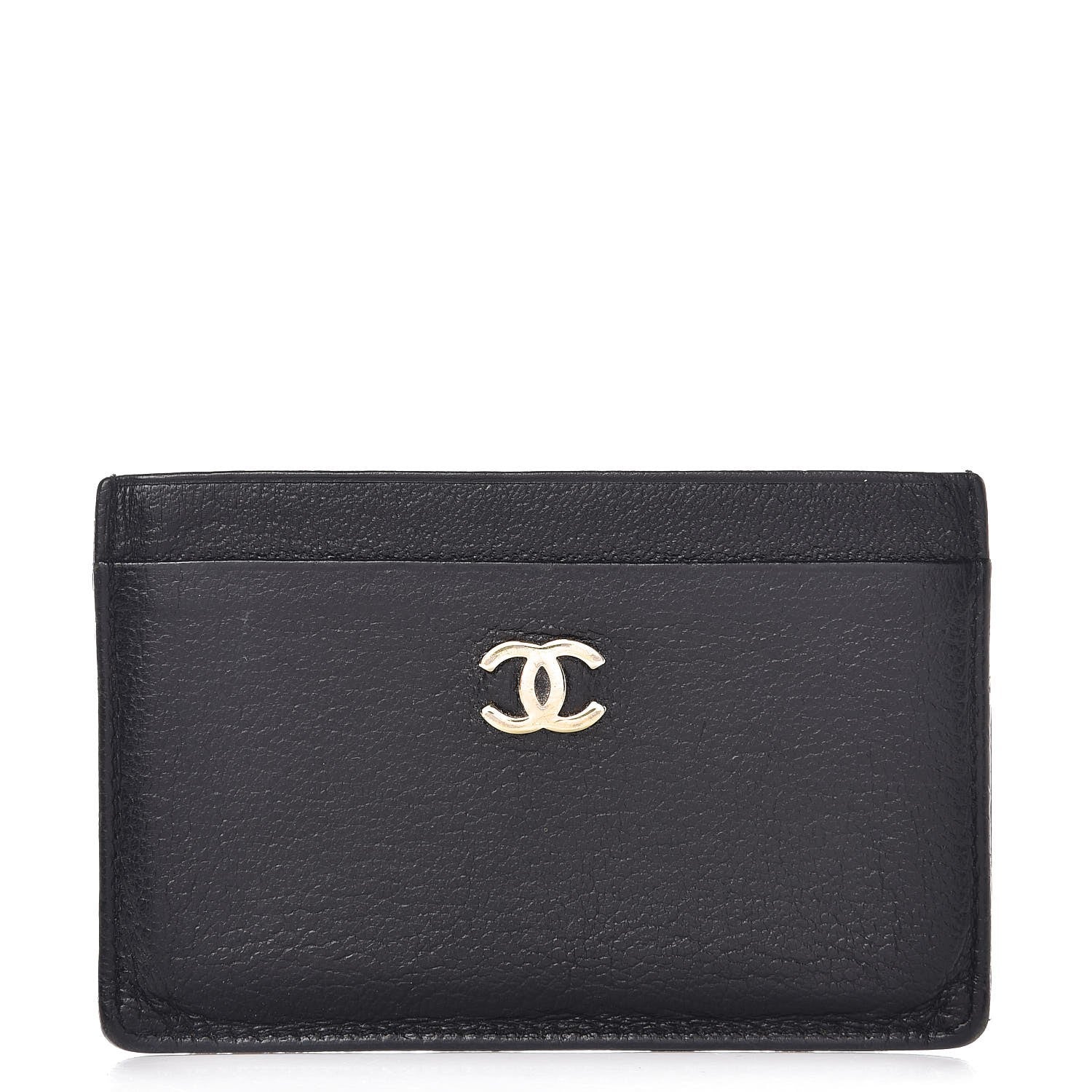 Chanel Goatskin CC Card Holder Black 1 of 8