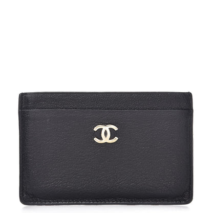 Chanel Goatskin CC Card Holder Black 1 of 8