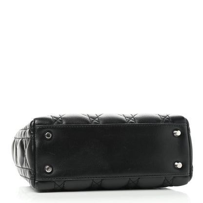 Christian Dior Lambskin Cannage Mini Lady Dior Black 4 of 8