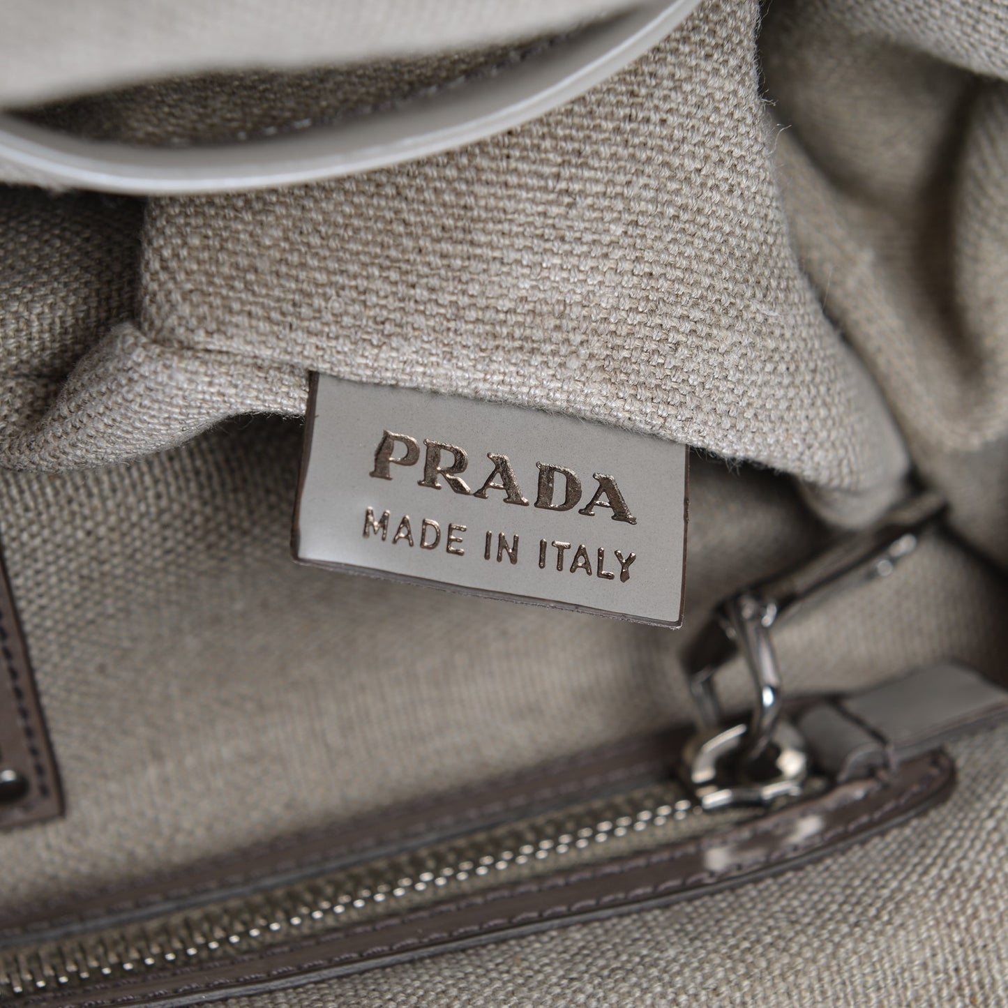 Canvas Mistolino Medium Crystal Cluster Frame Bag Naturale