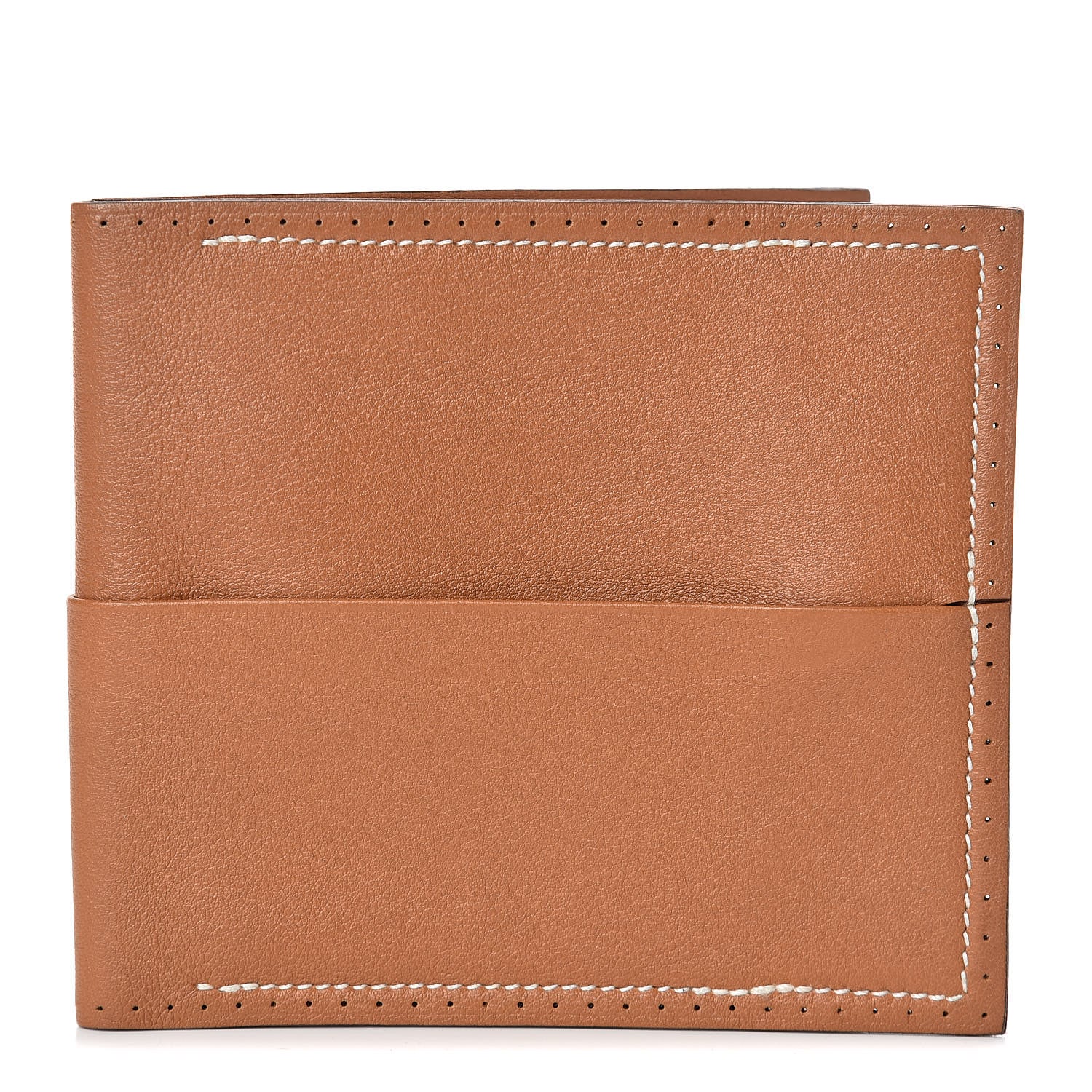 Hermes Swift Perforated Billfold Wallet Gold 1 of 6