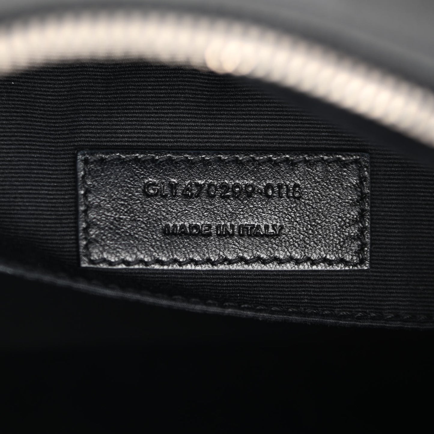 Lambskin Monogram Embossed Small Lou Camera Bag Black
