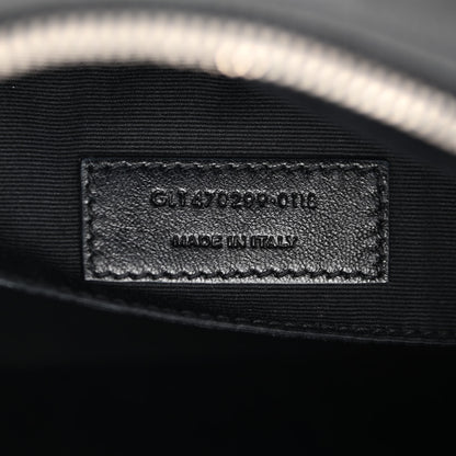 Saint Laurent Lambskin Monogram Embossed Small Lou Camera Bag Black 7 of 11