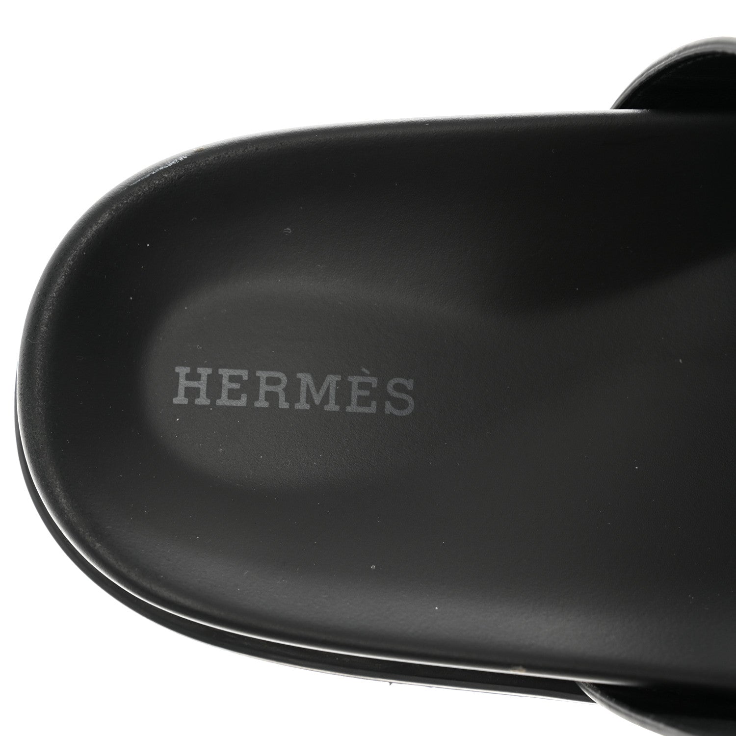 Hermes Calfskin Womens Chypre Sandals 40.5 Black 7 of 9