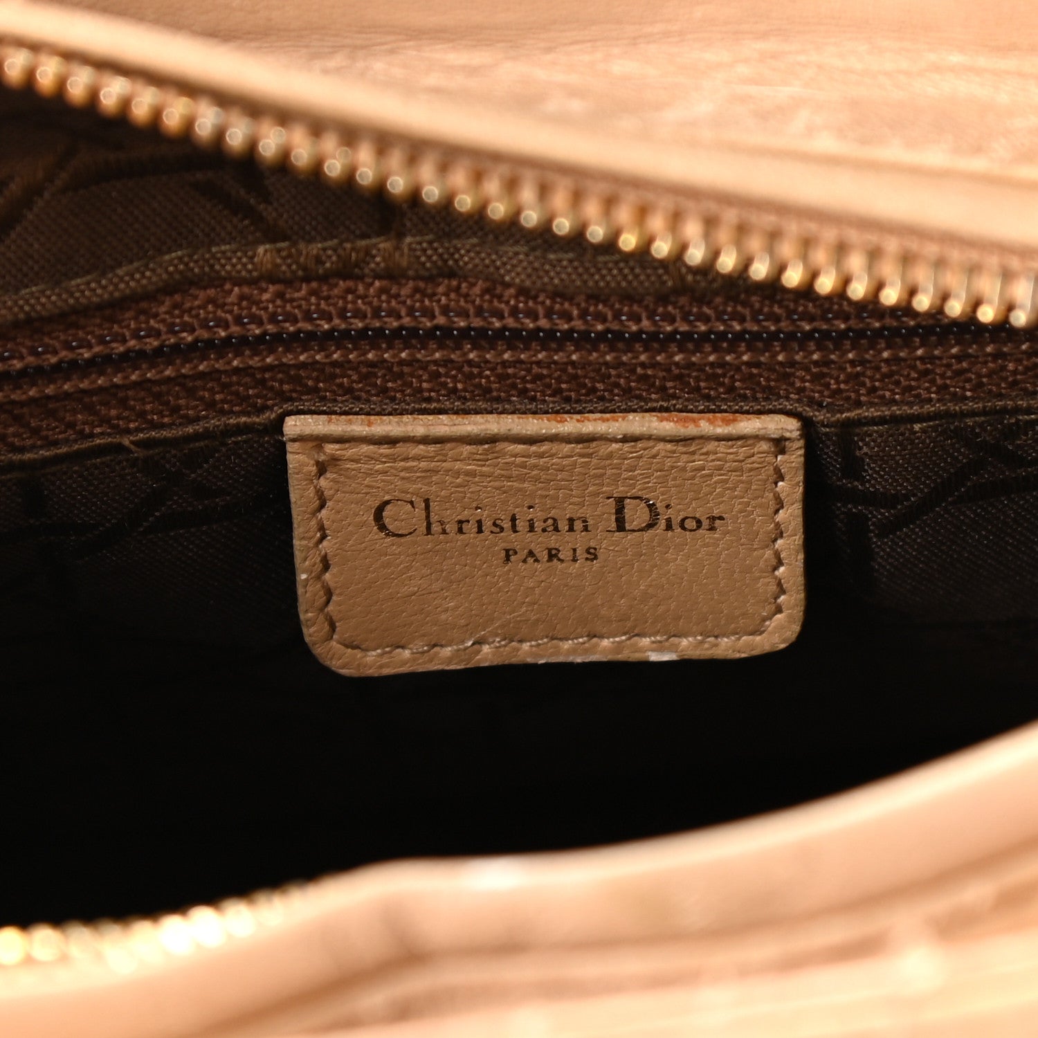Christian Dior Lambskin Cannage Medium Lady Dior Beige 6 of 24