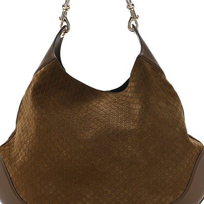 Gucci GG Suede B Large Shoulder Bag Brown 8 of 12