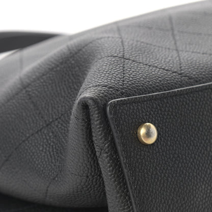 Chanel Caviar Stitched Large Shopping Tote Bag Black 13 of 14