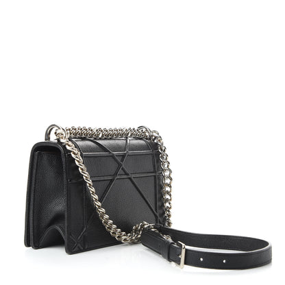 Christian Dior Grained Calfskin Small Diorama Flap Bag Black 4 of 9