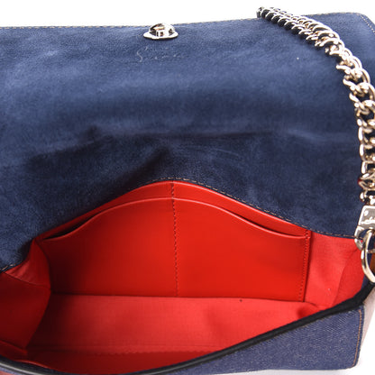 Christian Louboutin Denim Calfskin Crystal Sea Sex Sun Zoompouch Crossbody Navy Coconut 5 of 8