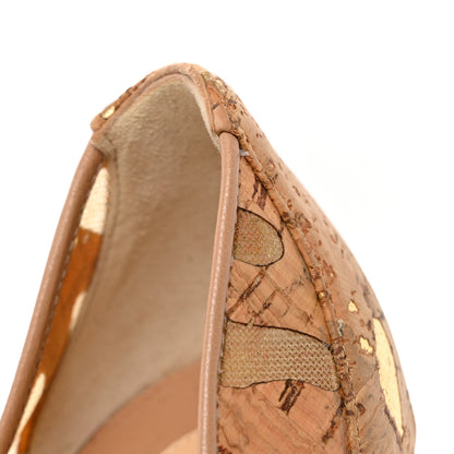 Christian Louboutin So Kate 120 Cork Devore Pumps 37 Noisette 8 of 10