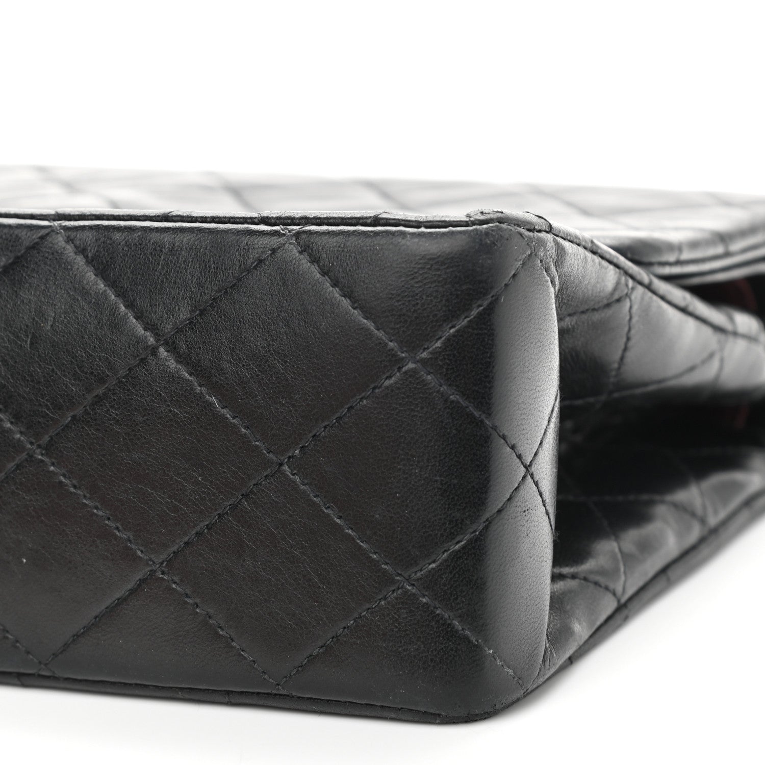 Chanel Lambskin Quilted Medium Double Flap Black 11 of 12