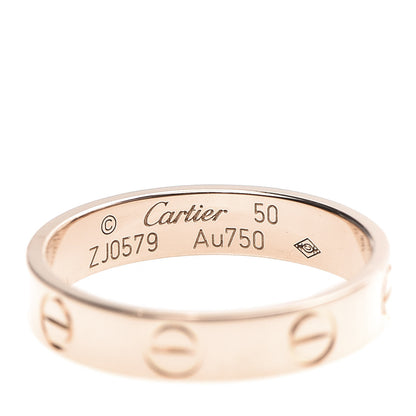 Cartier 18K Pink Gold 3.5mm LOVE Wedding Band Ring 50 5.25 4 of 4