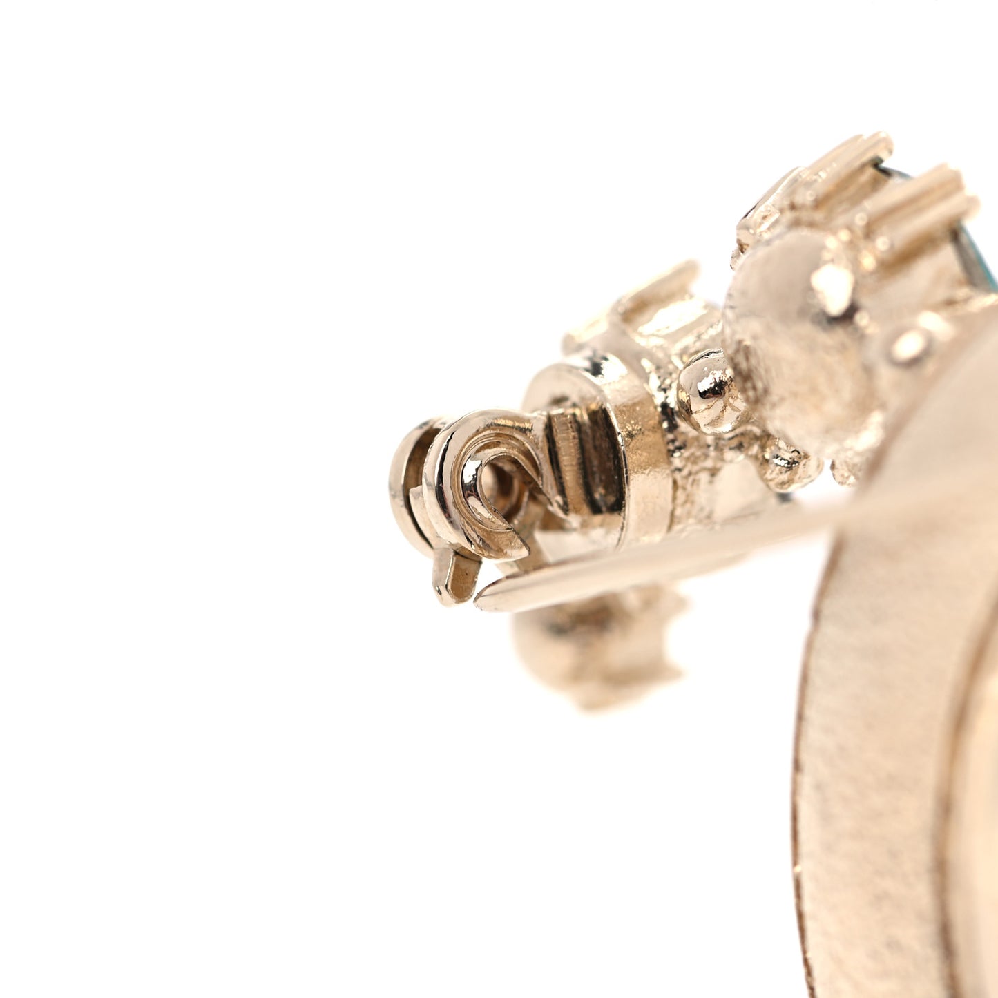 Crystal CC Brooch Gold Multicolor