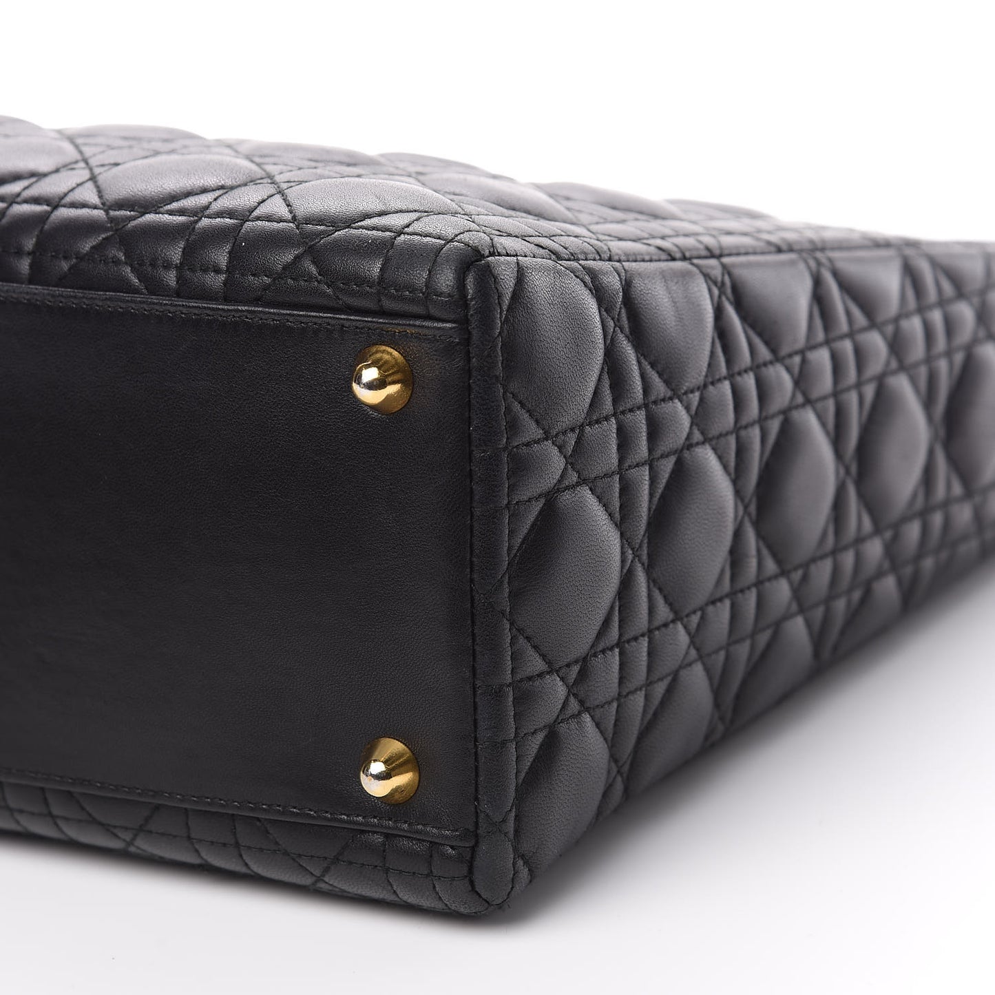 Lambskin Cannage Large Lady Dior Black