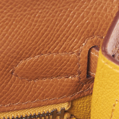 Hermes Epsom Verso Kelly Sellier 25 Caramel Jaune Ambre 17 of 33