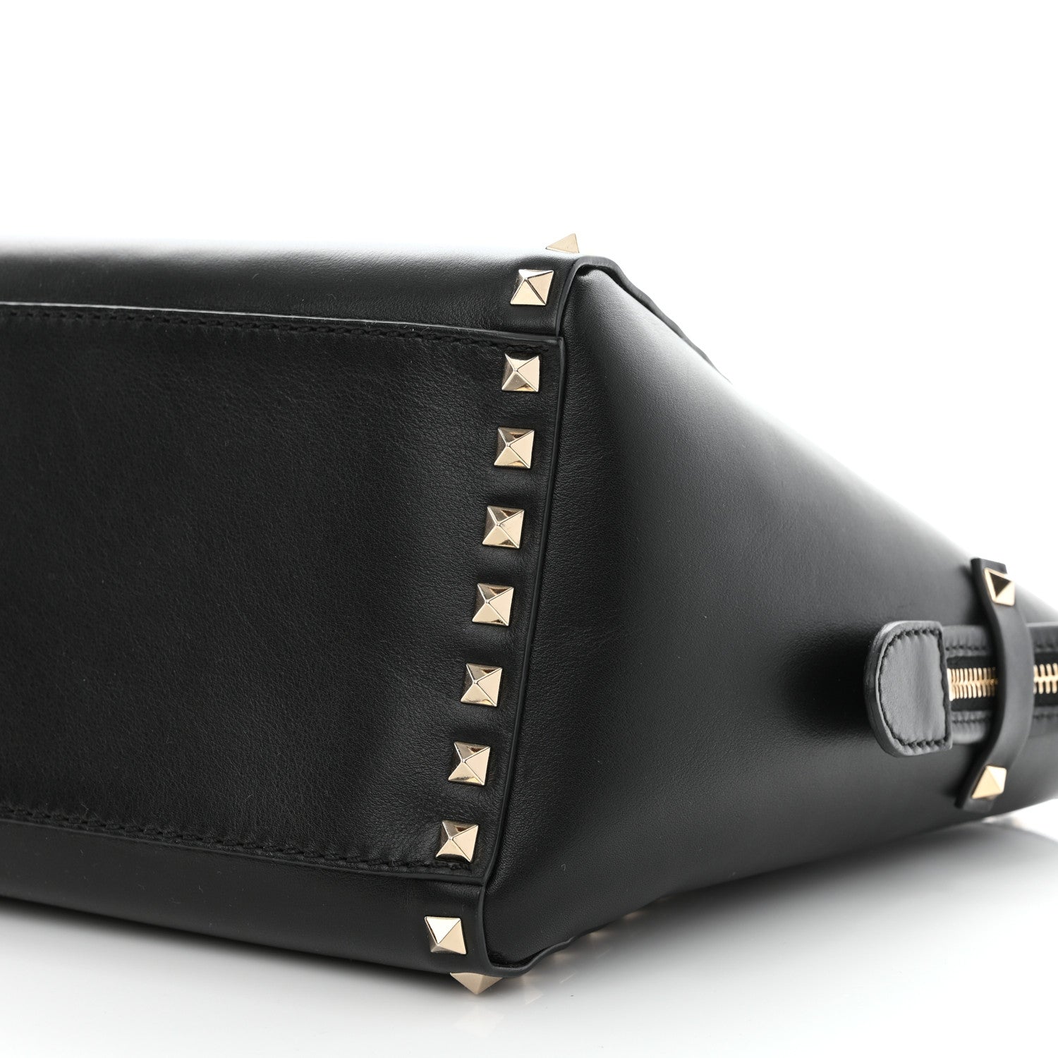 Valentino Garavani Vitello Small Rockstud Double Handle Tote Black 7 of 9
