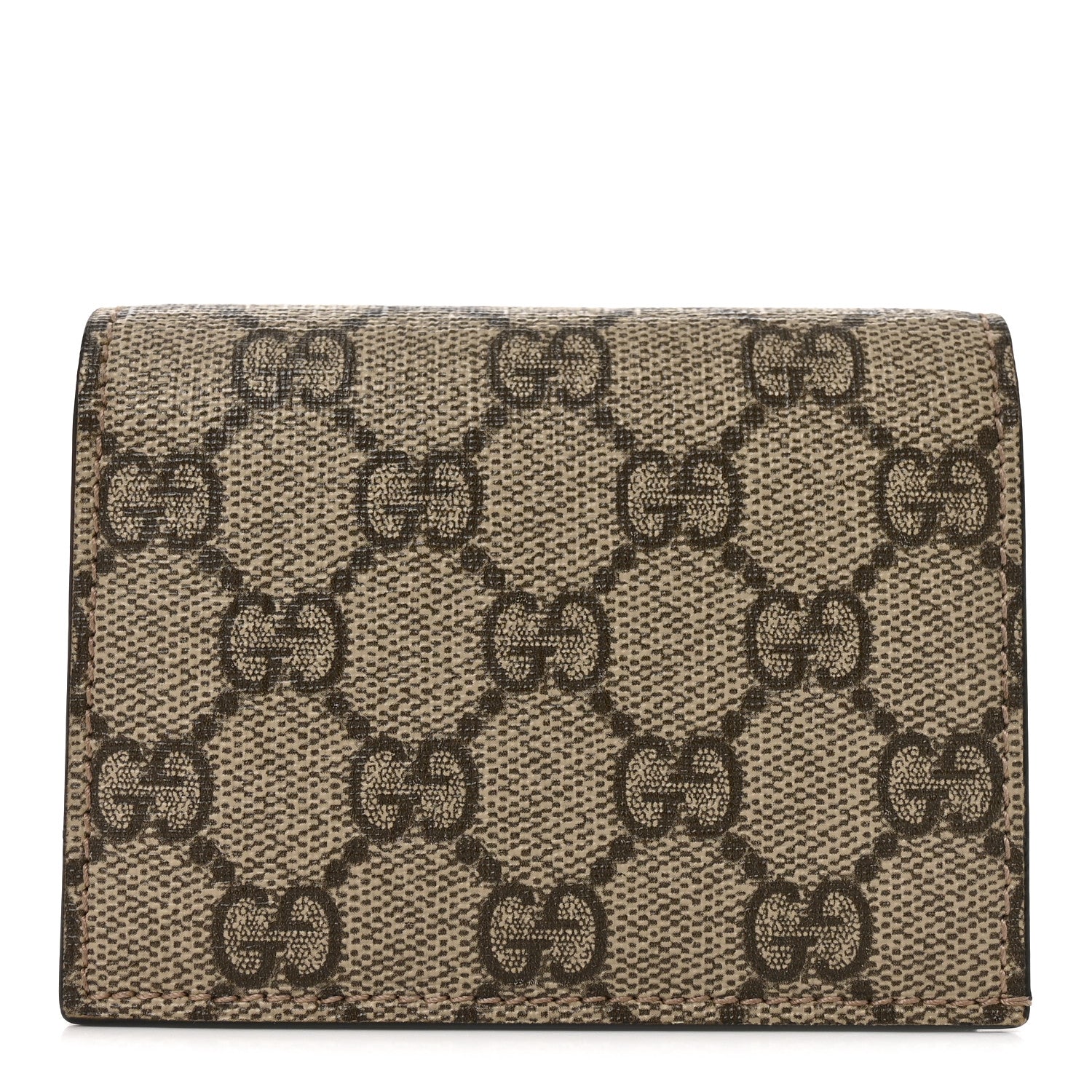 Gucci GG Supreme Monogram Card Case Beige 1 of 7