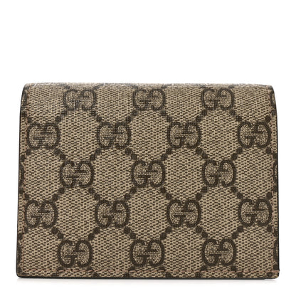 Gucci GG Supreme Monogram Card Case Beige 1 of 7