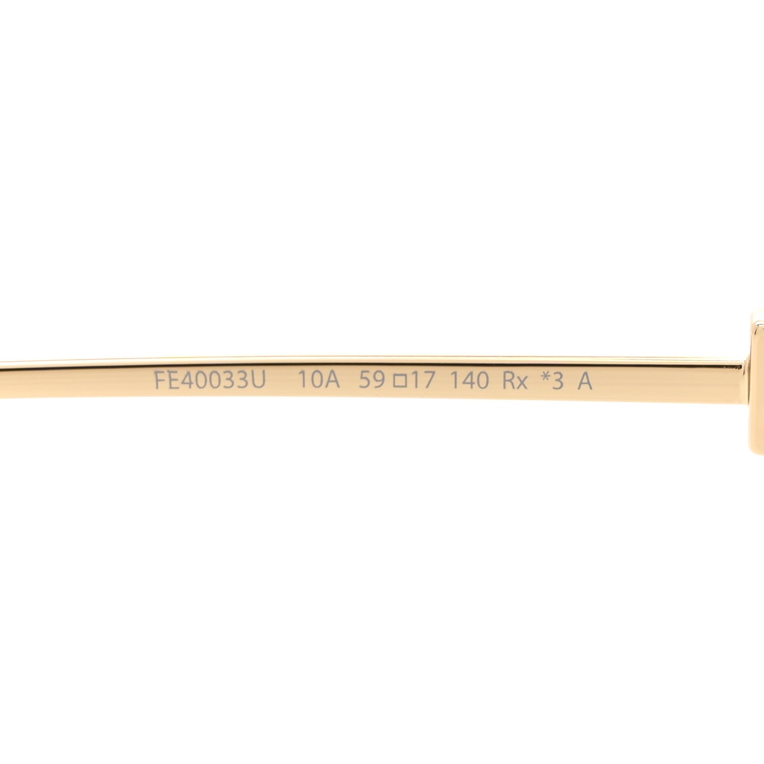 Fendi Metal Aviator Sunglasses FE40033U Light Gold 5 of 6