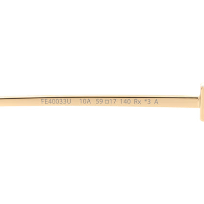 Fendi Metal Aviator Sunglasses FE40033U Light Gold 5 of 6