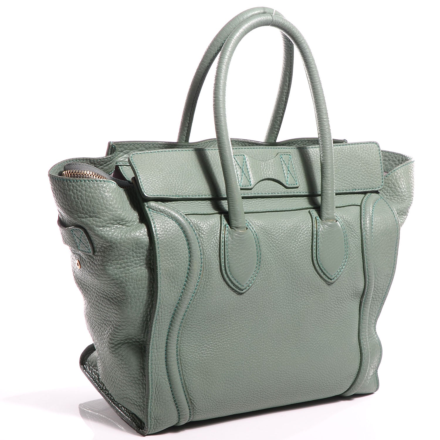 Celine Pebbled Leather Mini Luggage Almond 3 of 10