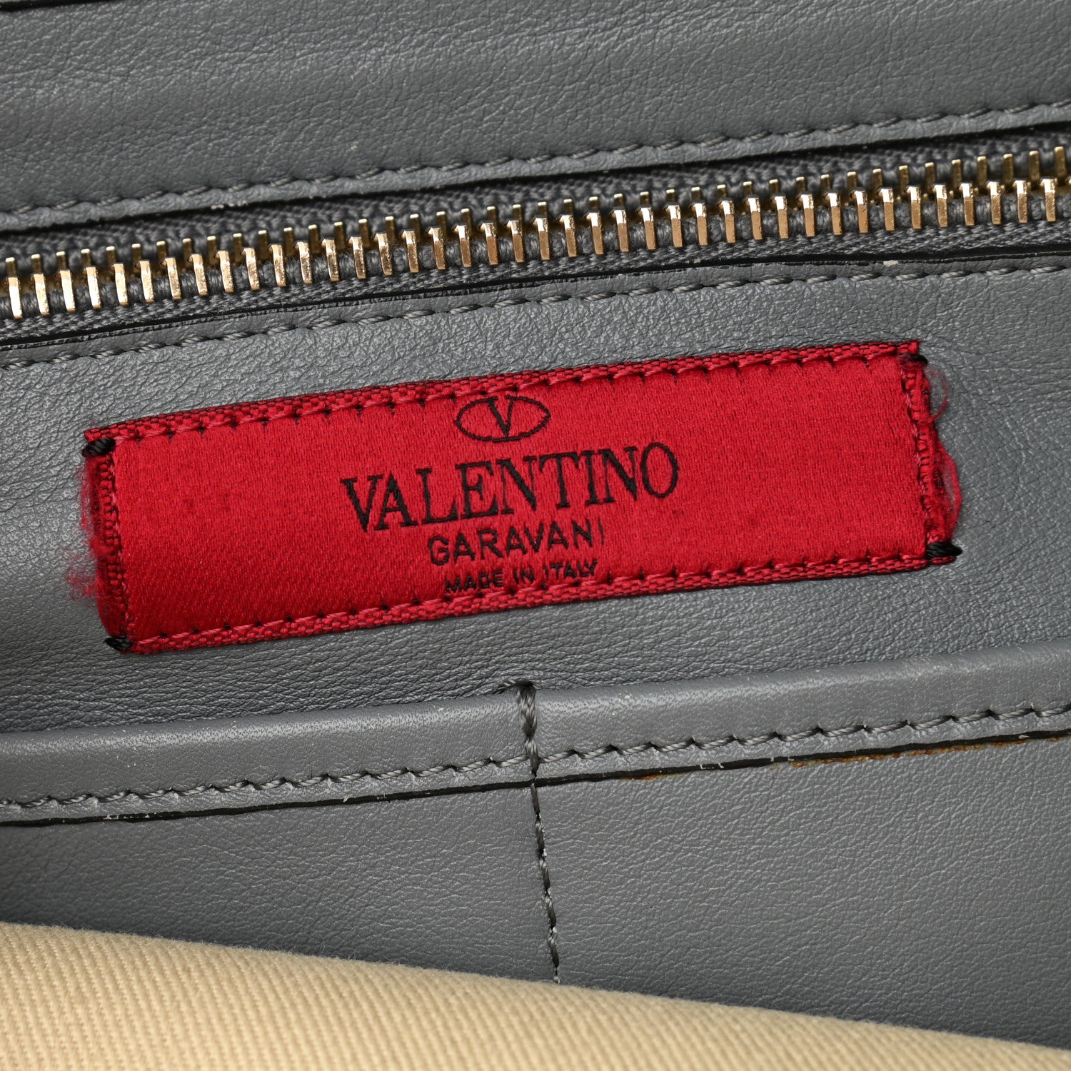 Valentino Garavani Vitello Medium Rockstud Tote Grey 6 of 16