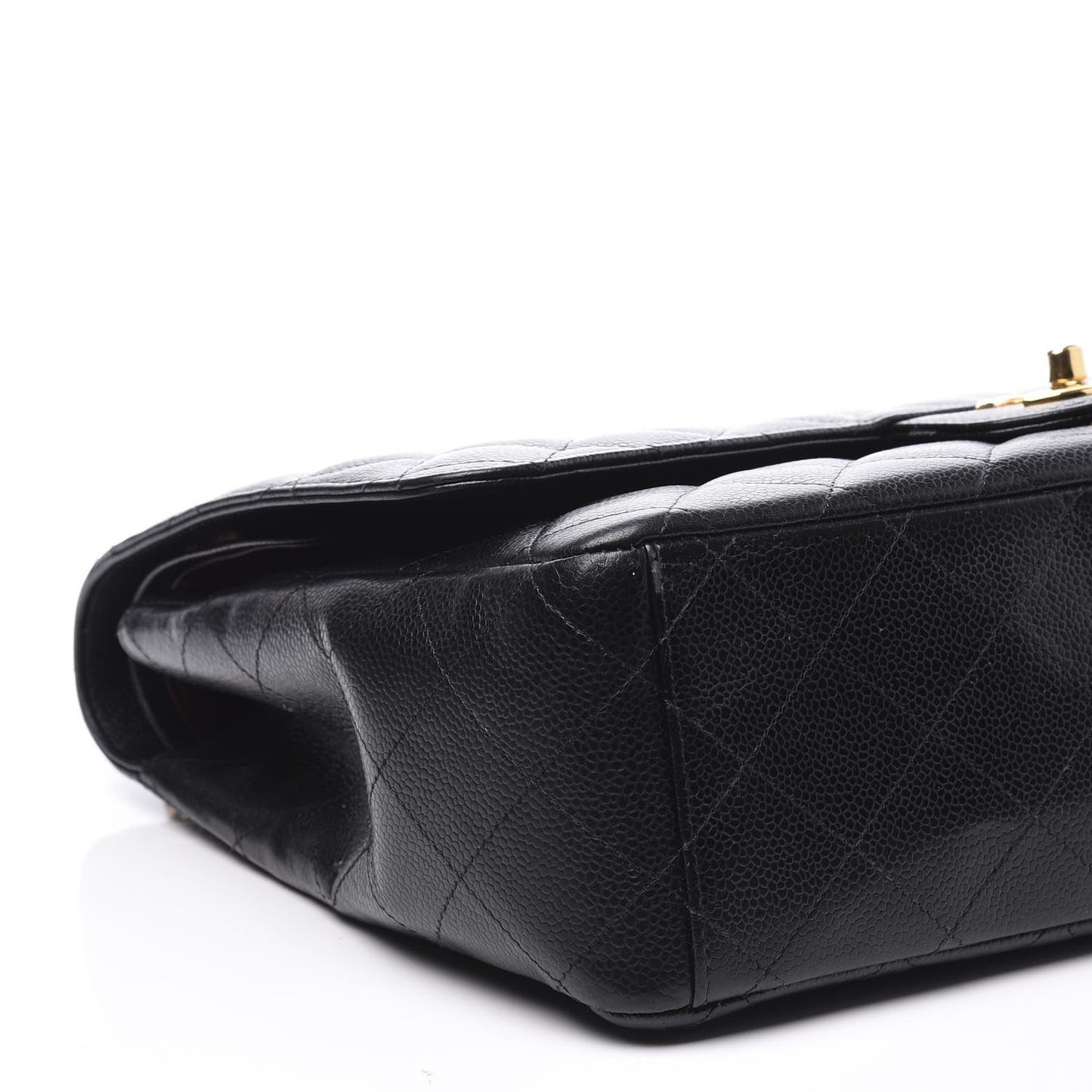 Caviar Quilted Maxi Double Flap Black