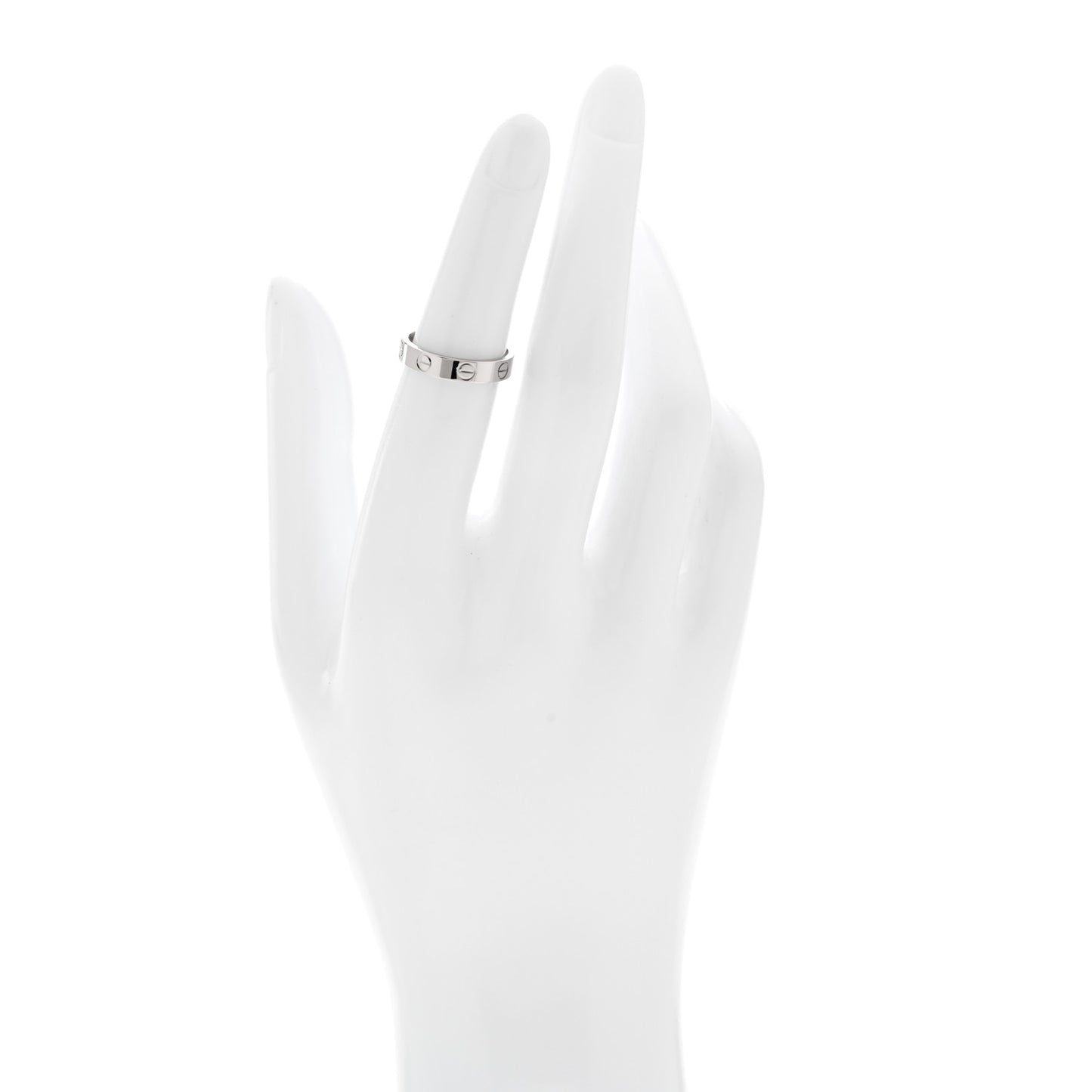 18K White Gold 3.5mm LOVE Wedding Band Ring 50 5.25