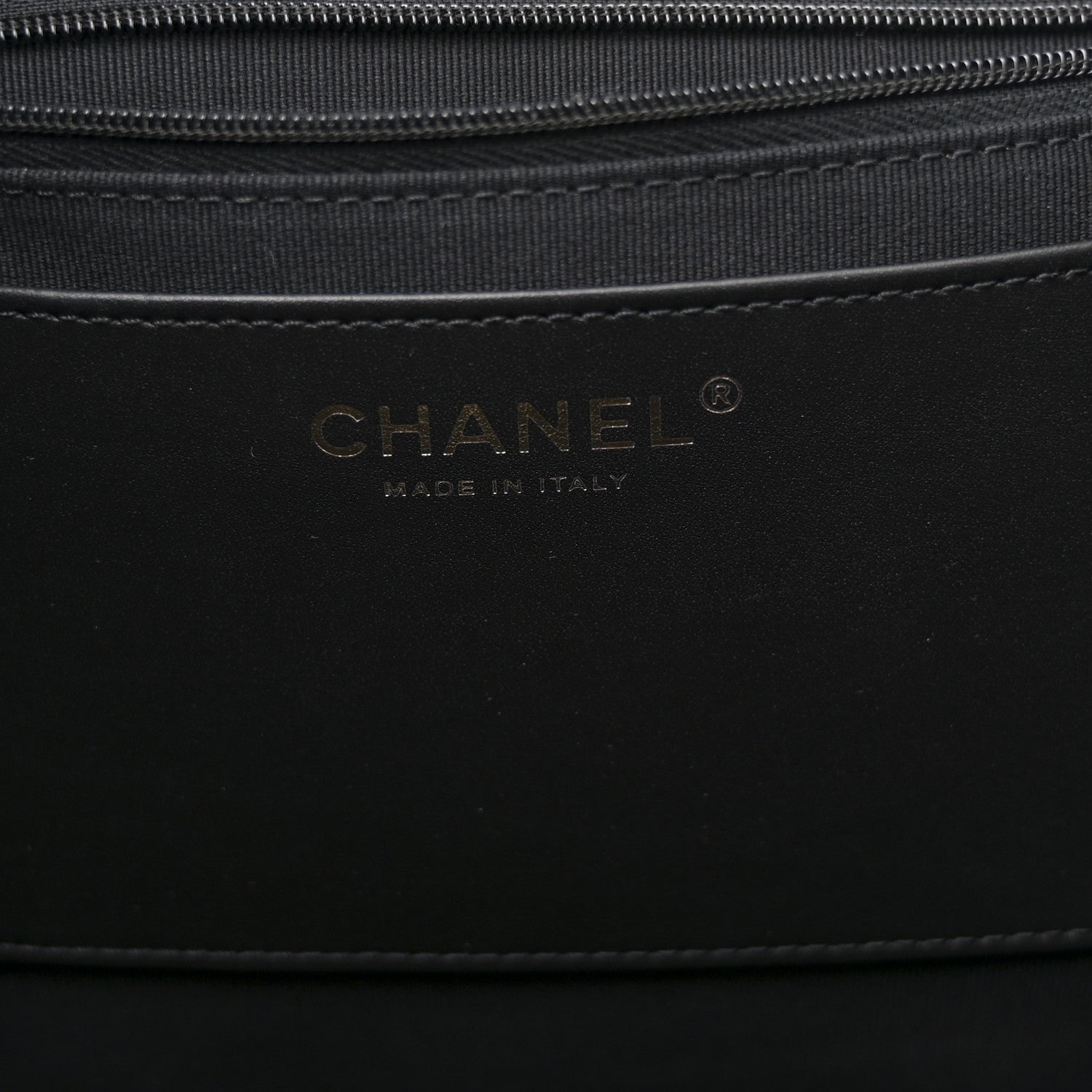 Chanel Caviar Stitched Pocket CC Large Tote White Black 6 of 10