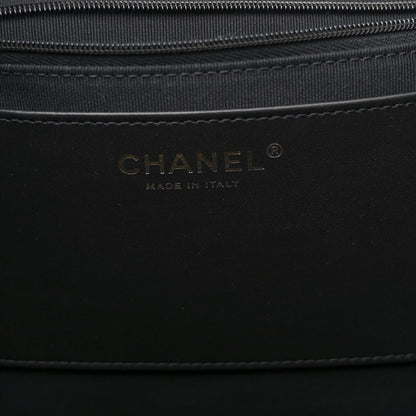Chanel Caviar Stitched Pocket CC Large Tote White Black 6 of 10