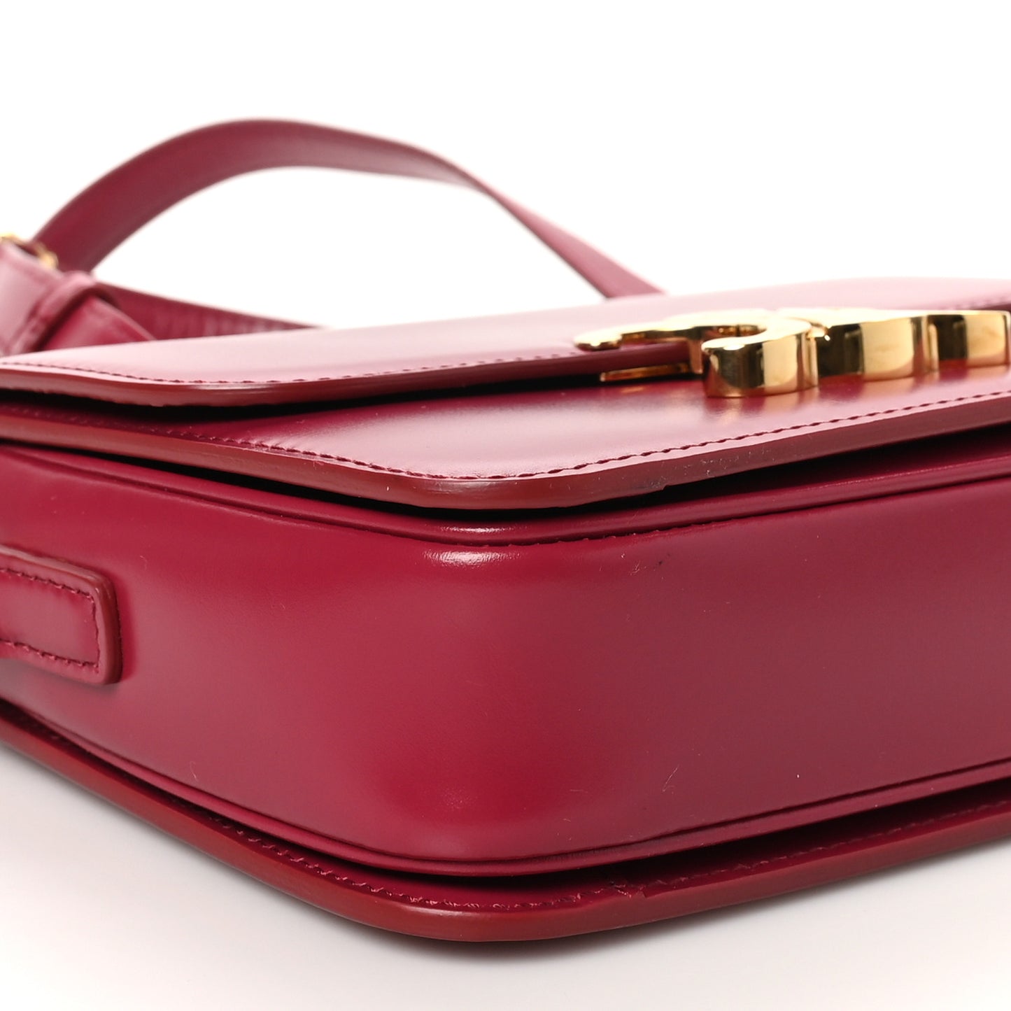 Shiny Calfskin Teen Triomphe Carmin
