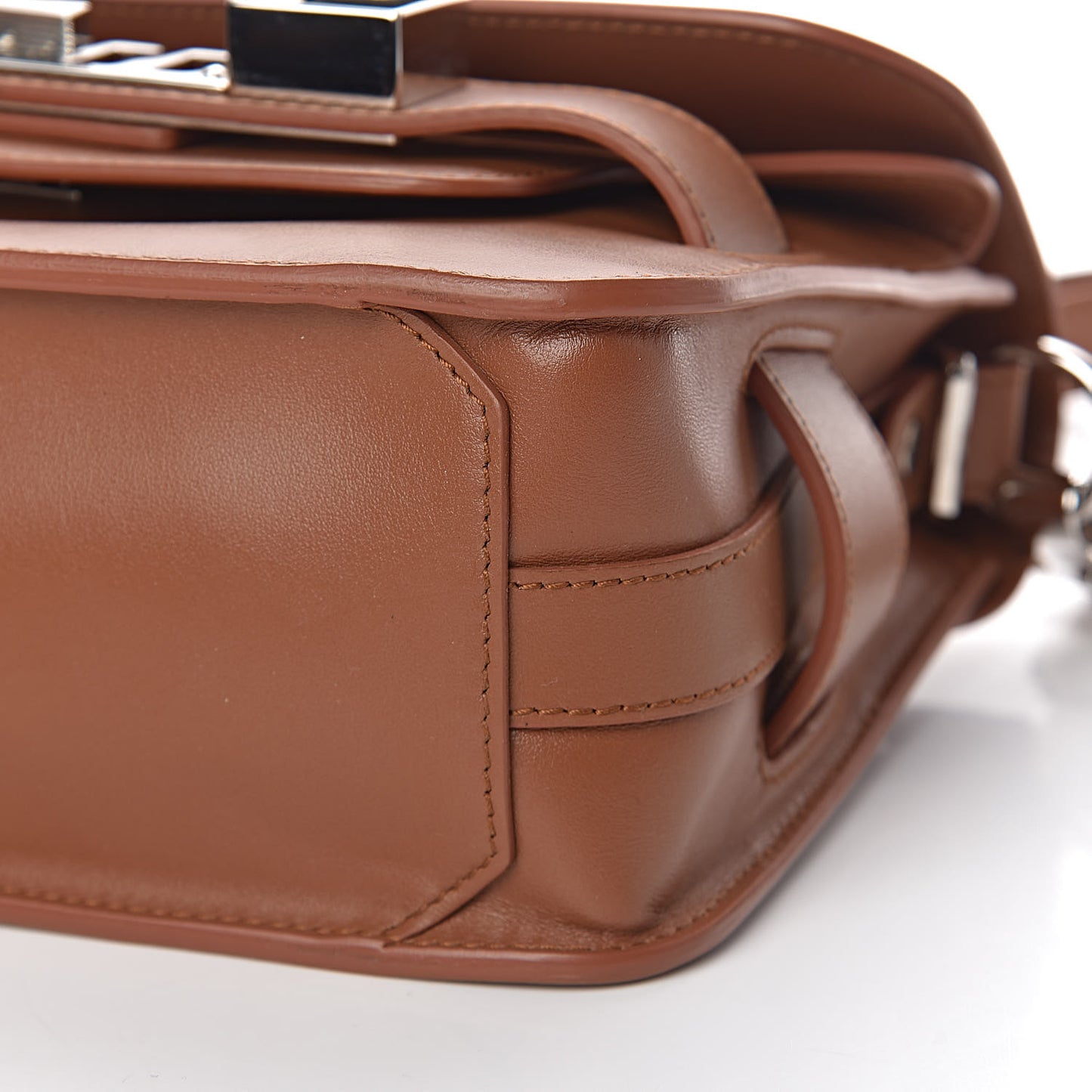 Smooth Calfskin Mini PS11 Classic Shoulder Bag Nice Tan