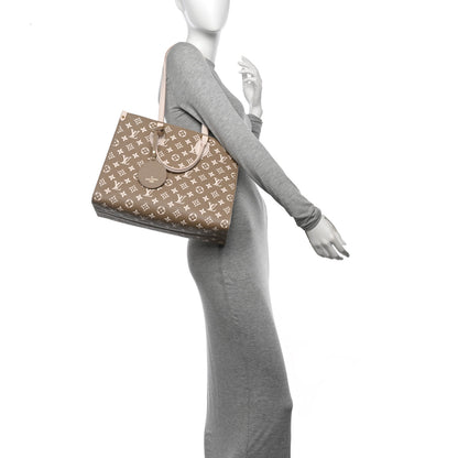 Louis Vuitton Empreinte Monogram Spring In The City Onthego MM Kaki Beige Cream 2 of 9