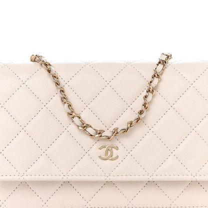 Chanel Caviar Quilted Wallet On Chain WOC White 8 of 13