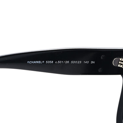 Chanel Acetate Butterfly Signature CC Sunglasses 5358 Black 5 of 8