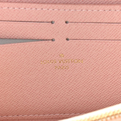 Louis Vuitton Damier Azur Clemence Wallet Rose Ballerine 6 of 9