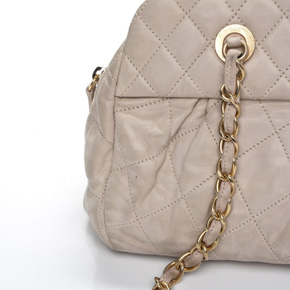 Chanel Iridescent Calfskin Chic Quilt Bowling Bag White 10 of 15